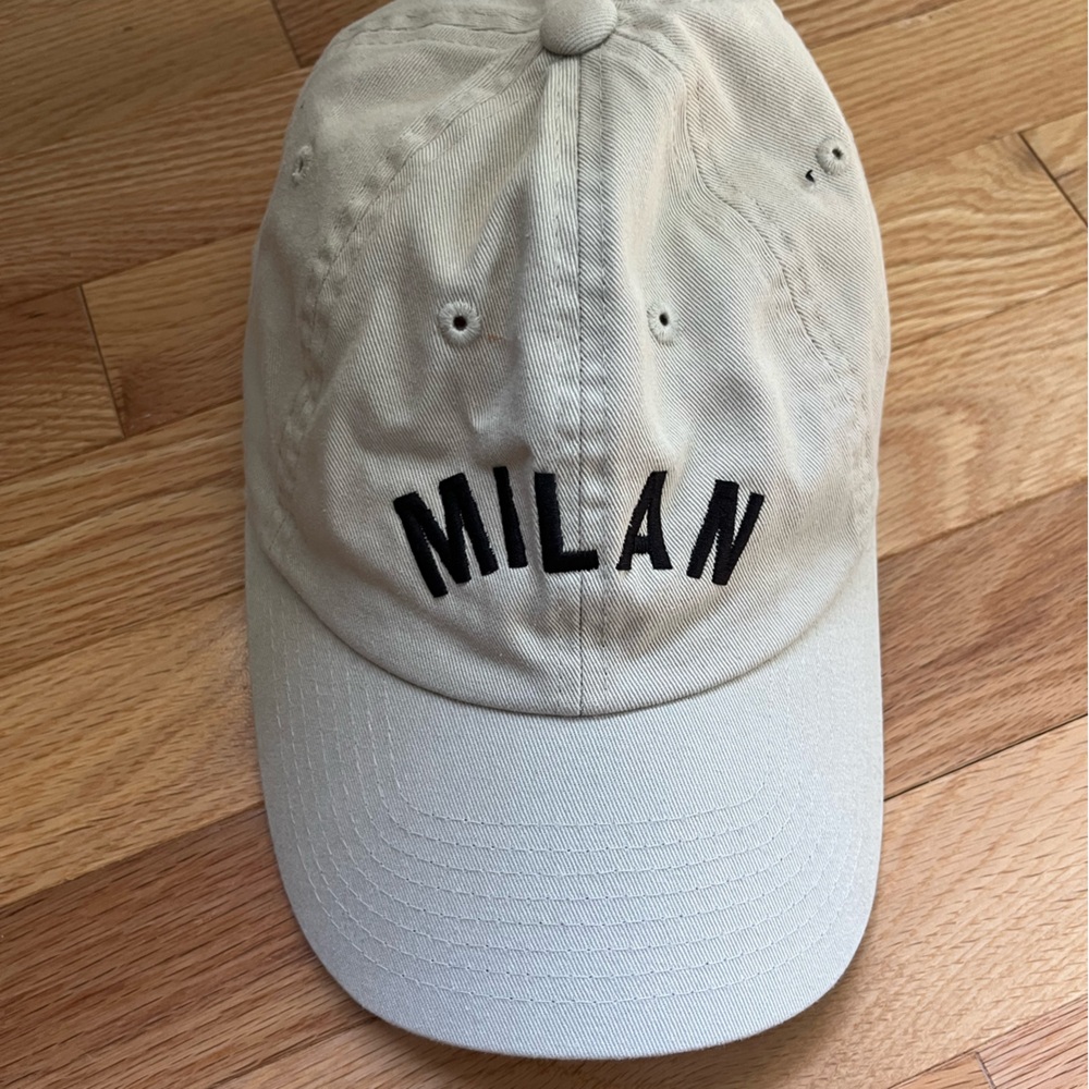 American Needle Cream Cap with Black Embroidery
